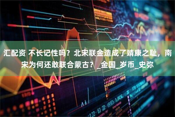 汇配资 不长记性吗？北宋联金造成了靖康之耻，南宋为何还敢联合蒙古？_金国_岁币_史弥